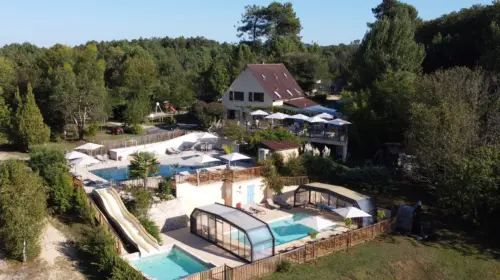 Campingplatz Les Charmes - Saint-André-d'Allas, Dordogne, Frankreich